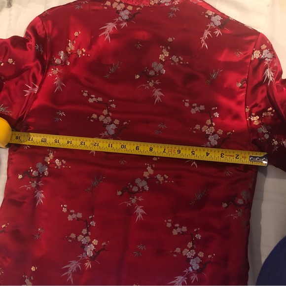 Authentic Vintage Chinese Satin Mandarin collar fully lined Possibly reversible - Picture 8 of 8